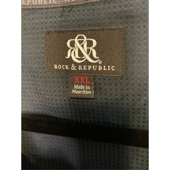 Rock & Republic men’s cotton button up shirt, size XXL - Picture 3 of 6